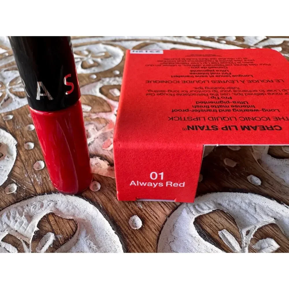 Sephora Cream Lip Stain Mini 01 Always Red Liquid Lipstick 1.3 mL